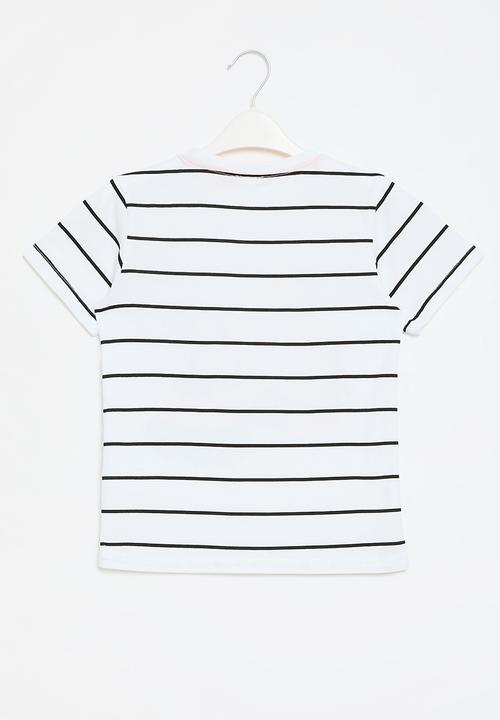 Pop Candy - Striped tee - black and white