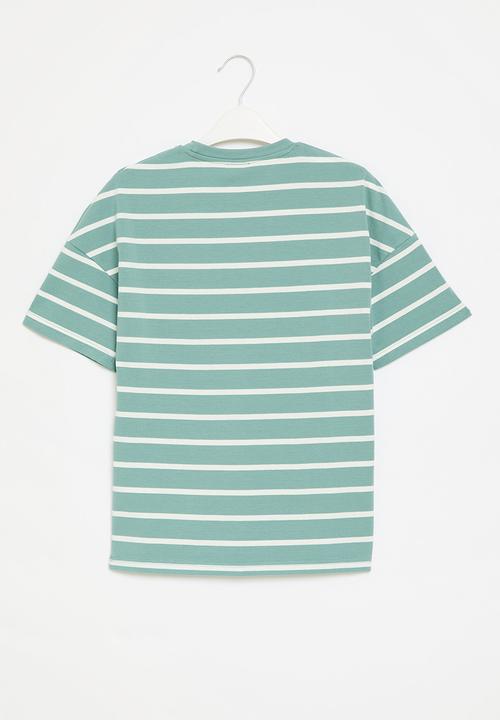 Pop Candy - Striped tee - blue & white