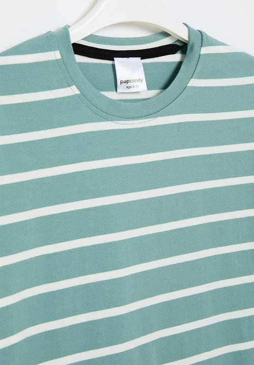 Pop Candy - Striped tee - blue & white
