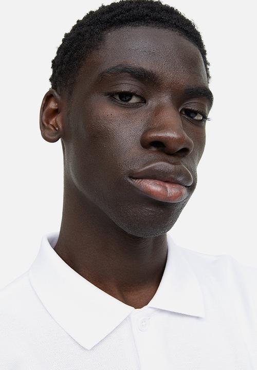 H&M - Coolmax® oversized fit polo shirt - white