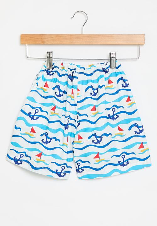 Pop Candy - Boardshorts - blue & white