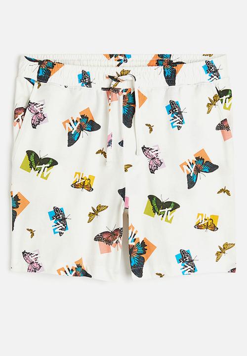 H&M - Patterned pyjama shorts - white/mtv