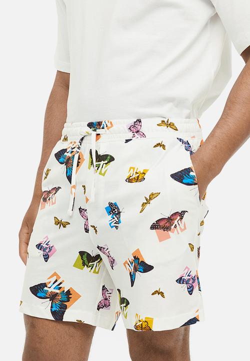 H&M - Patterned pyjama shorts - white/mtv