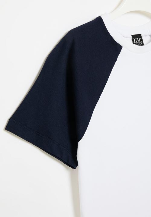 Rebel Republic - Reglan tee - navy/white