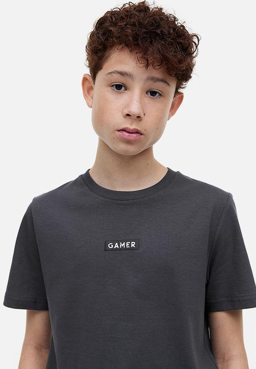 H&M - T-shirt - dark grey gamer 