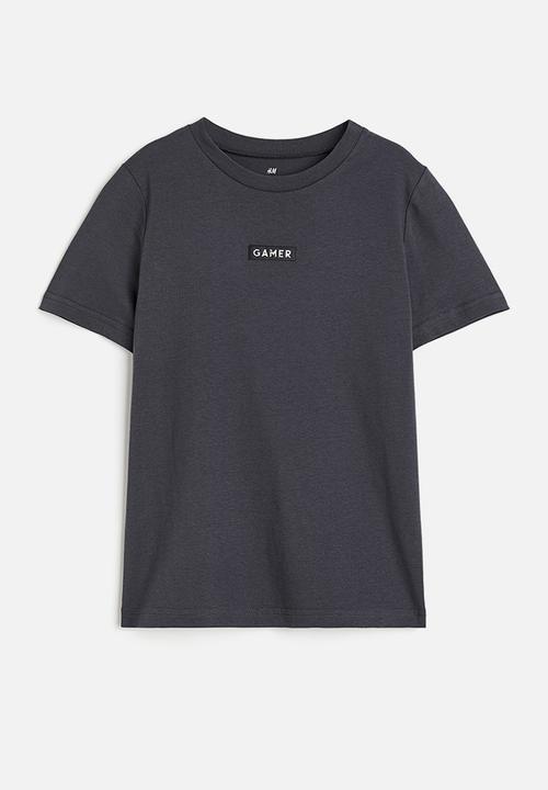 H&M - T-shirt - dark grey gamer 