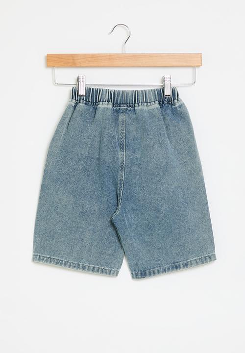 Pop Candy - Printed denim shorts - stone wash