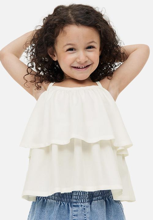 H&M - Tiered blouse - white