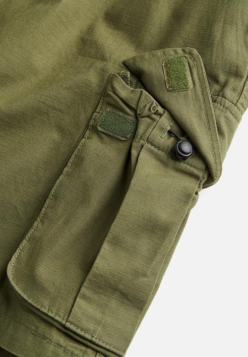 H&M - Relaxed fit ripstop cargo shorts - khaki green