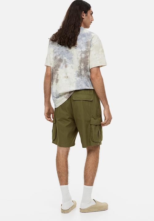 H&M - Relaxed fit ripstop cargo shorts - khaki green