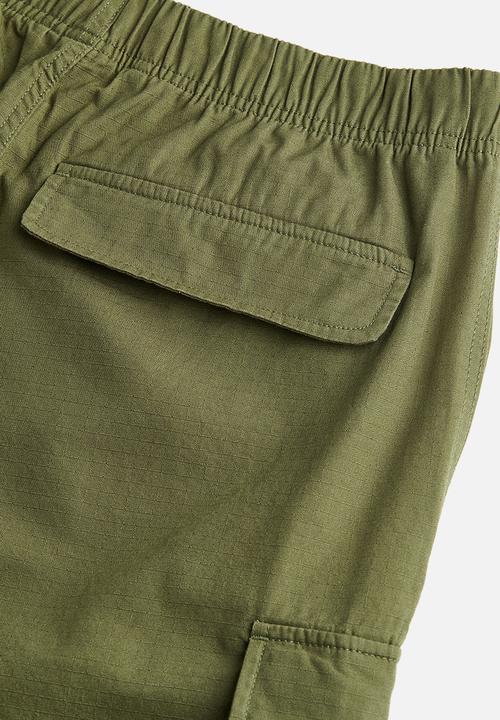 H&M - Relaxed fit ripstop cargo shorts - khaki green