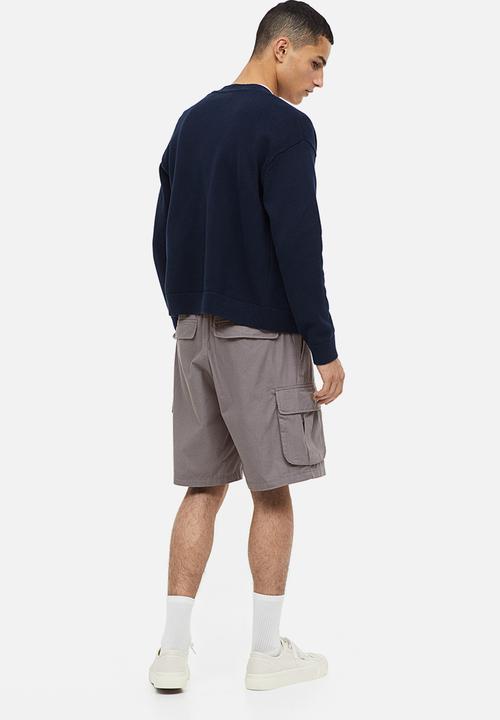 H&M - Relaxed fit ripstop cargo shorts - grey