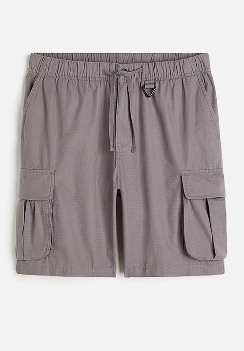 H&M - Relaxed fit ripstop cargo shorts - grey