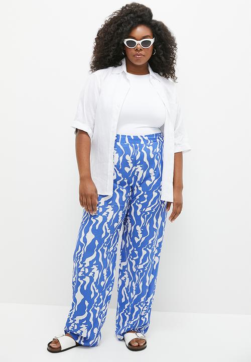 Me&B - Plus Elasticated Tailored Pant - Water