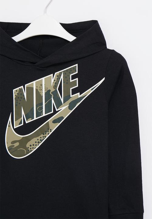 Nike - Nike camo futura long sleeve tee - black