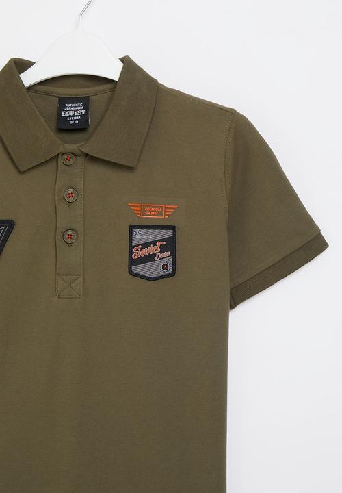 SOVIET - Boys pique golfer - olive