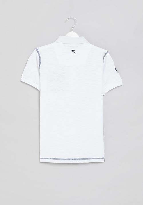 SOVIET - Short sleeve fashion golfer - white