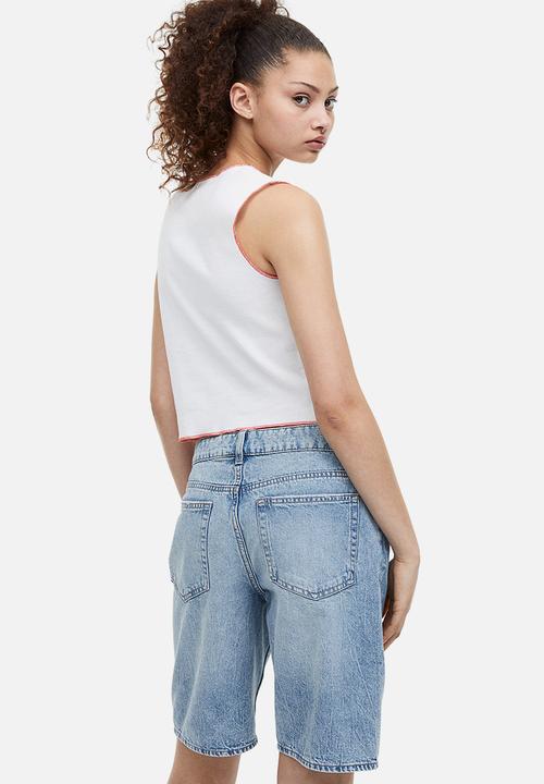 H&M - Bermuda low shorts - denim blue