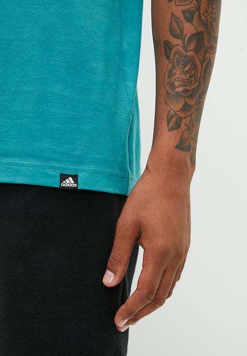 adidas Performance - M beach tee - teal