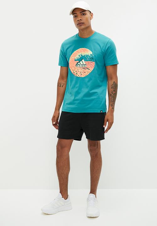 adidas Performance - M beach tee - teal