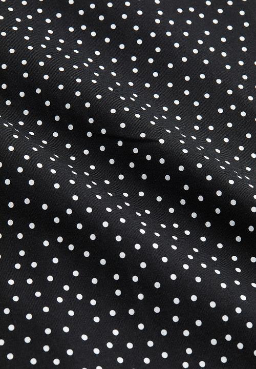 H&M - A-line jersey dress - black/spotted