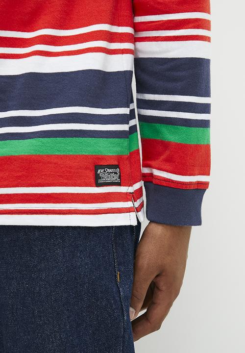 Levi’s® - Classic long sleeve rugby - ivy navy academy strip 