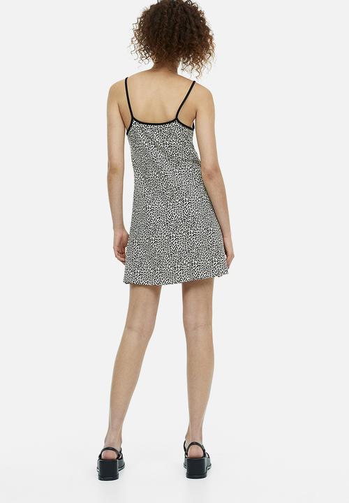 H&M - A-line jersey dress - light beige/leopard print