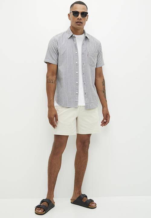 Levi’s® - Short sleeve 1 pocket standrd emil stripe dar - grey 