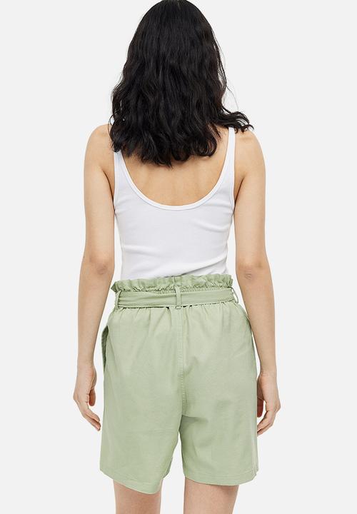 H&M - Mama before & after linen-blend shorts - pistachio green 