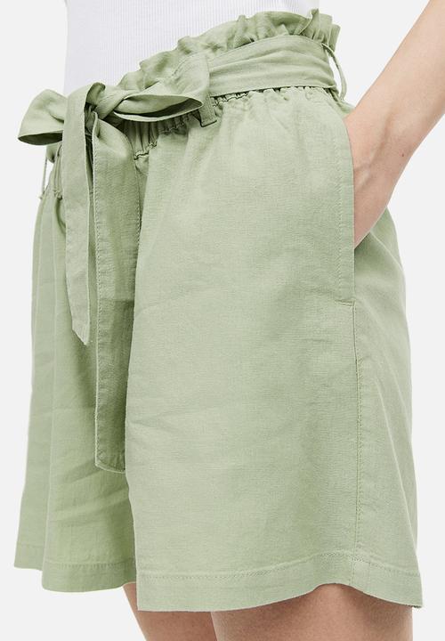H&M - Mama before & after linen-blend shorts - pistachio green 