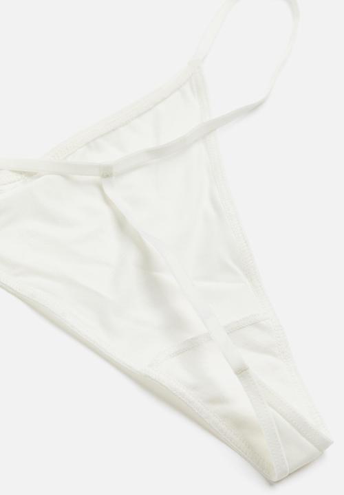 H&M - 3-pack jersey thong briefs - white