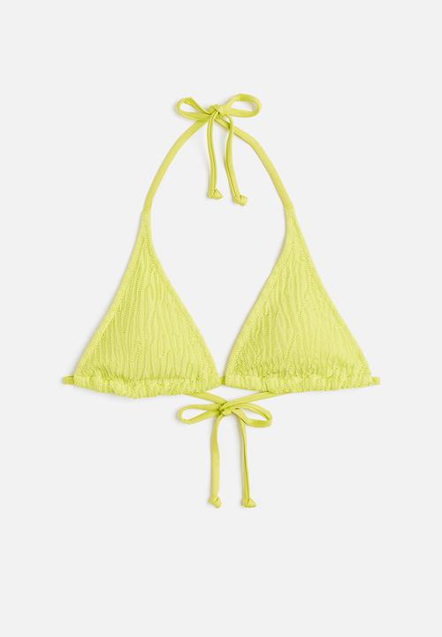 H&M - Padded triangle bikini top - yellow