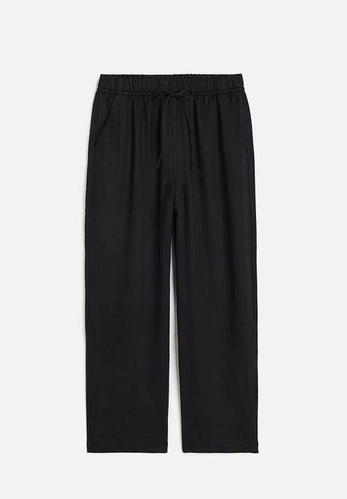 H&M - Lyocell-blend trousers - black