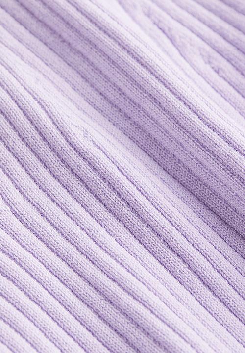 H&M - Rib-knit bandeau top - light purple