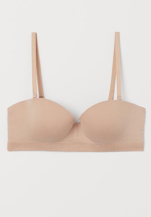 H&M - Seamless balconette bra - beige