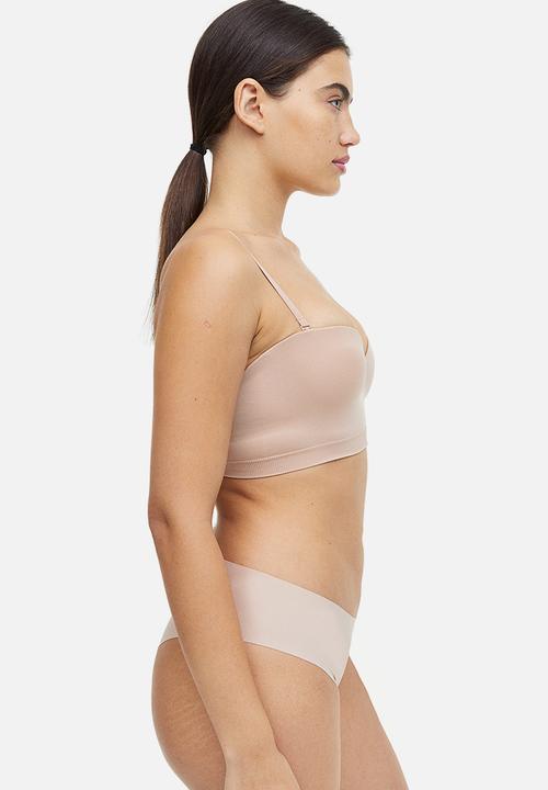 H&M - Seamless balconette bra - beige
