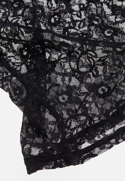 H&M - Sheer lace strappy top - black
