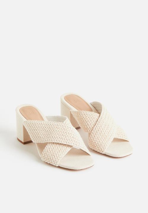 H&M - Crochet-detail mules - beige