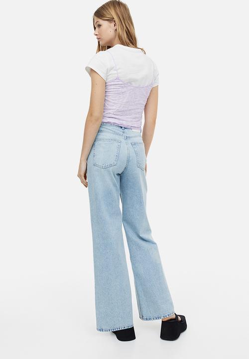 H&M - Sheer lace strappy top - purple