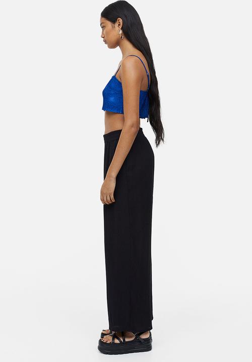 H&M - Crêpe pull-on trousers - black