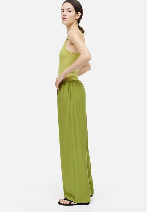H&M - Ribbed thong body - green