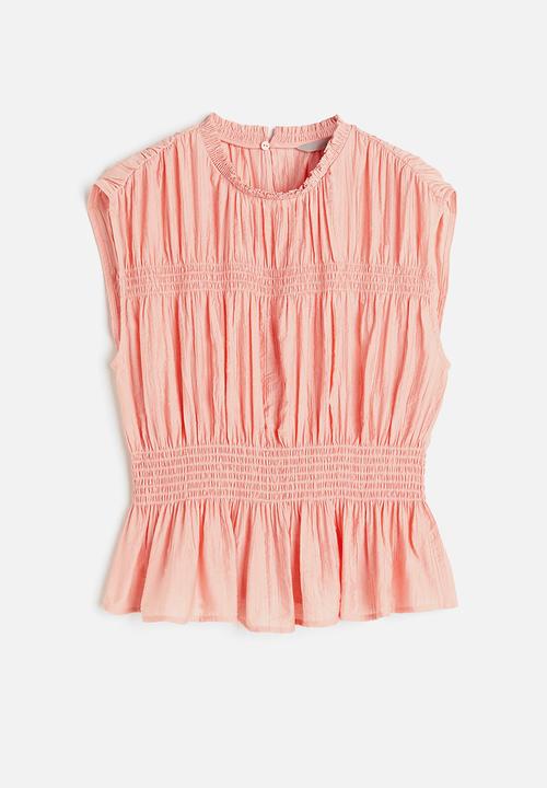 H&M - Crinkled top - pink 