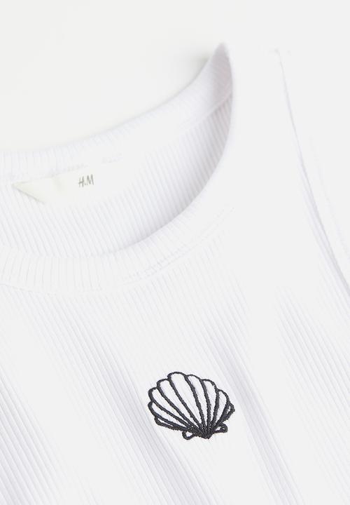 H&M - Ribbed vest top - white
