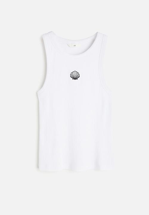 H&M - Ribbed vest top - white