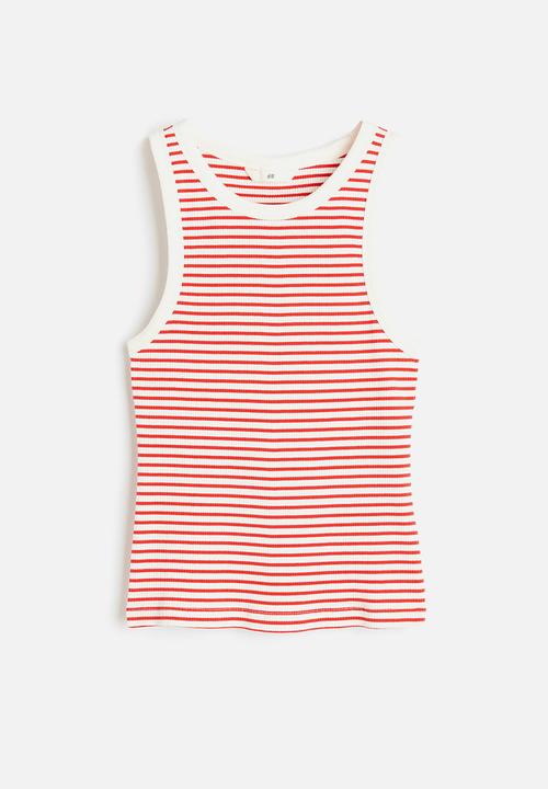 H&M - Ribbed vest top - multi,red