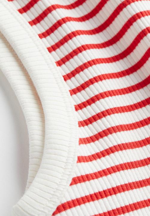 H&M - Ribbed vest top - multi,red