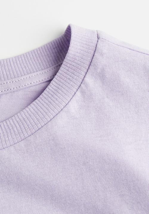 H&M - Cropped printed t-shirt - purple