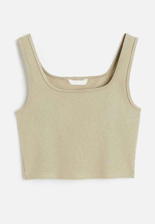 H&M - Cropped vest top - green