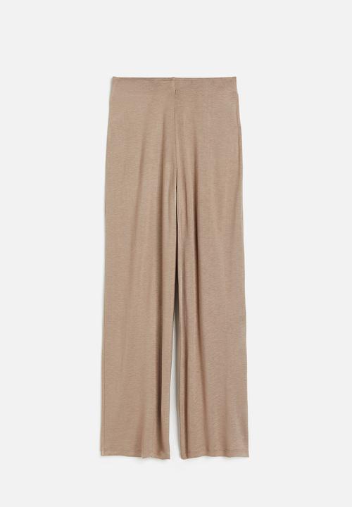 H&M - Cropped jersey trousers - beige
