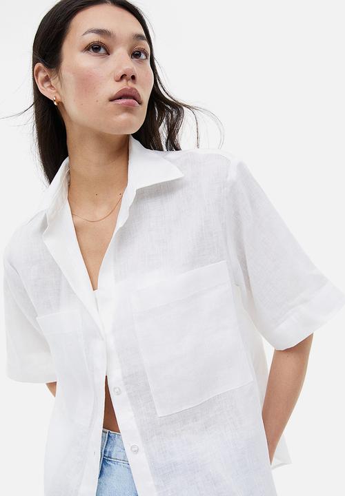 H&M - Linen shirt - white